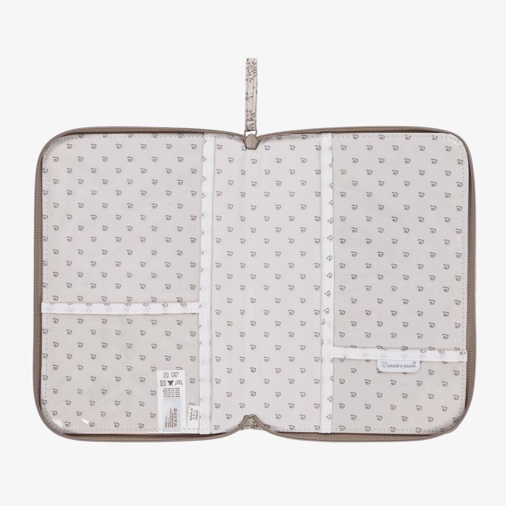 Pasito a Pasito-Beige Baby Document Holder (27cm) | Childrensalon Outlet