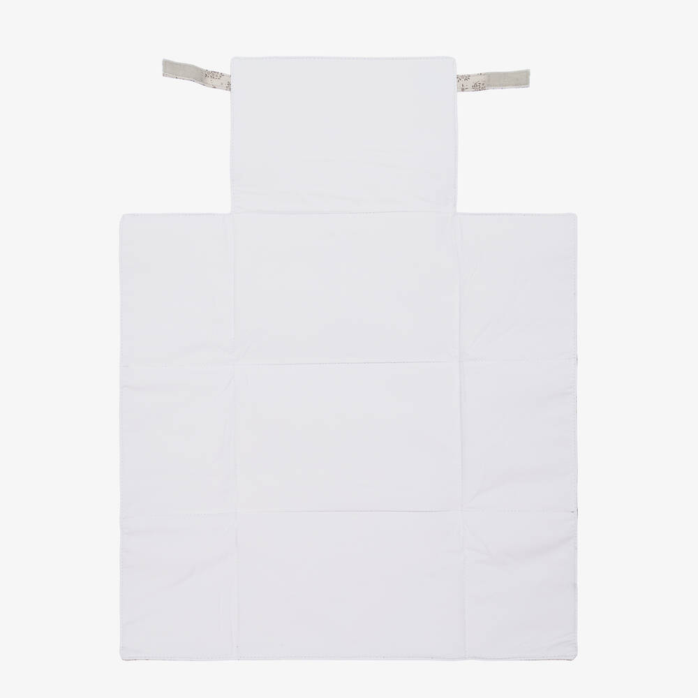 Pasito a Pasito-Beige Floral Baby Changing Mat (70cm) | Childrensalon Outlet