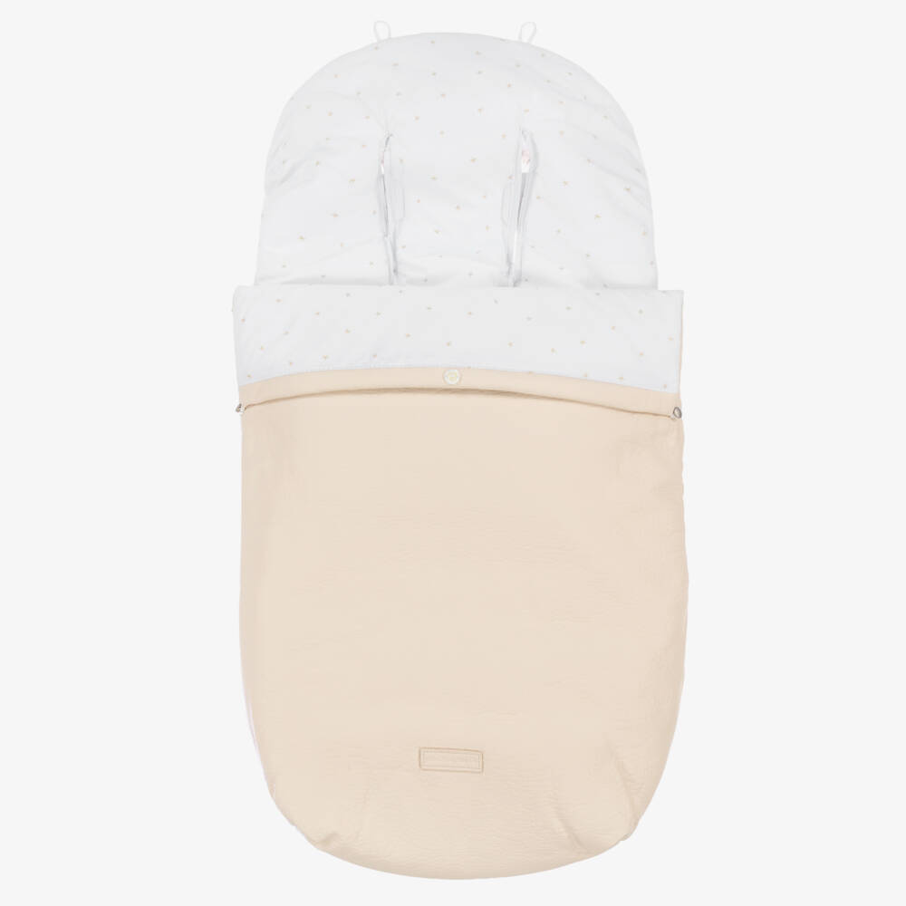Pasito a Pasito-Beige Stroller Footmuff (91cm) | Childrensalon Outlet