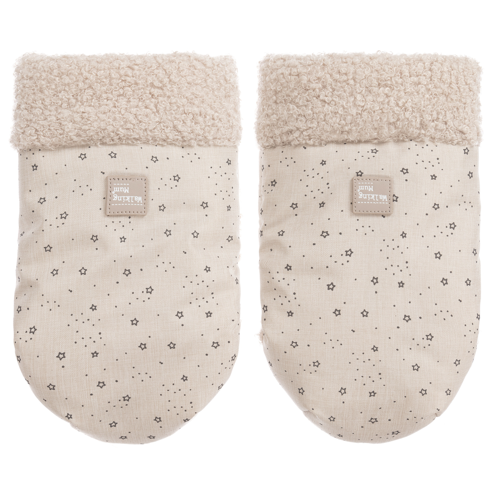 Pasito a Pasito Walking Mum - Beige Stroller Mittens | Childrensalon