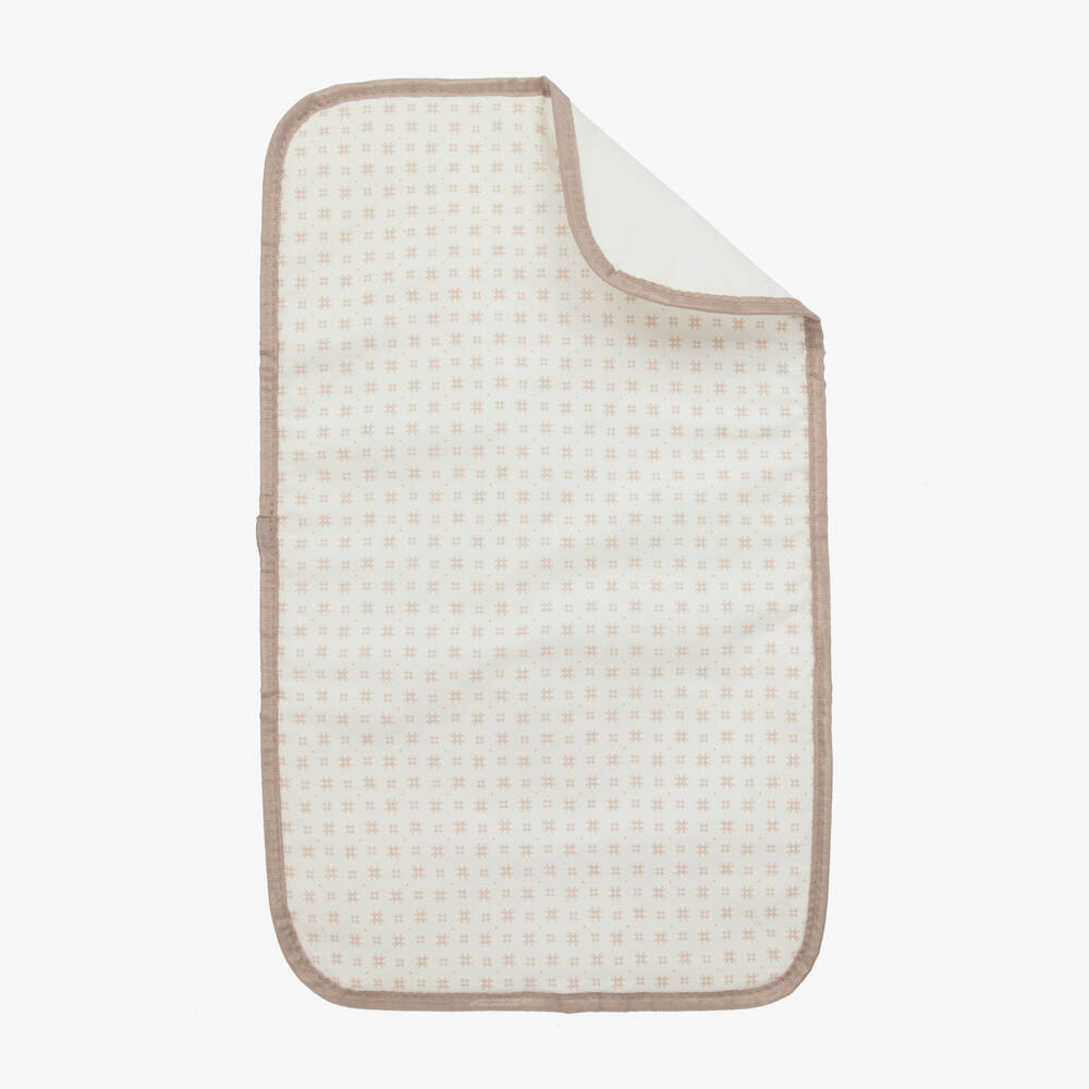 Pasito a Pasito Walking Mum-Beige Woven Stroller Changing Bag (41cm) | Childrensalon Outlet