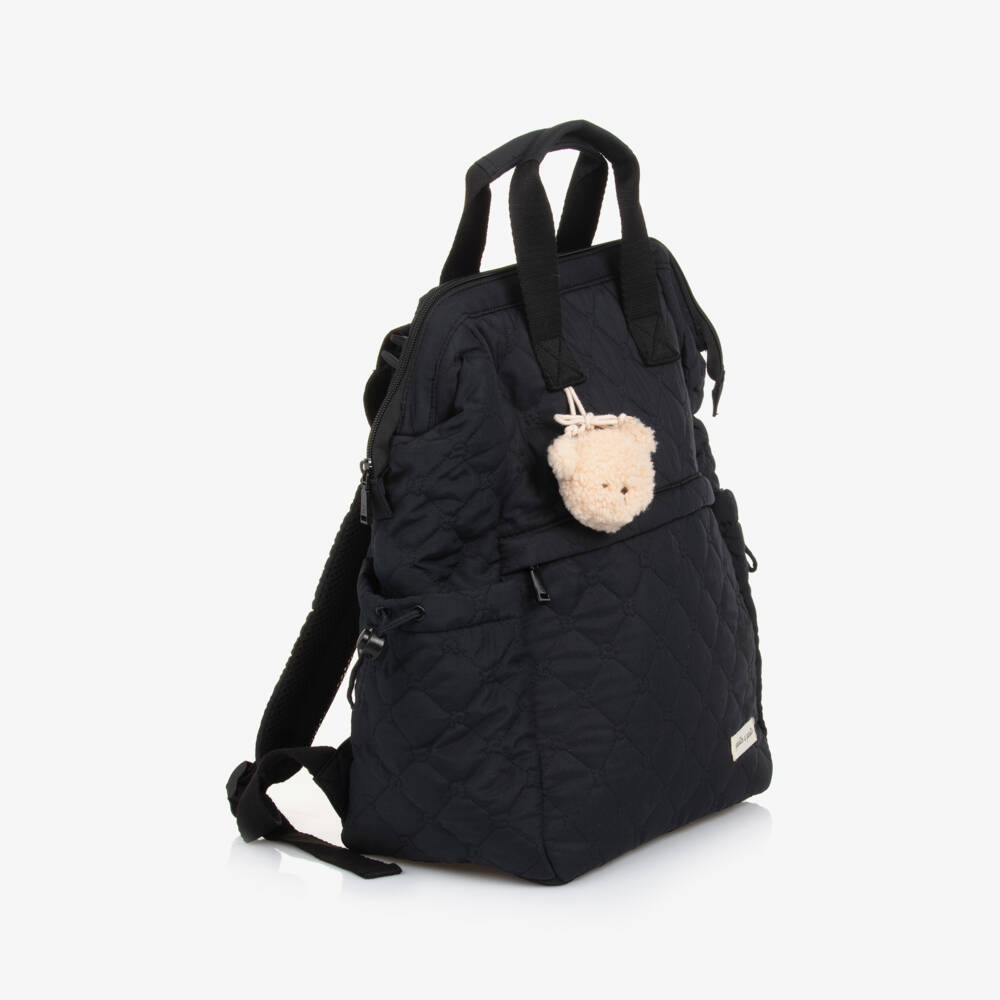Pasito a Pasito-Black Quilted Changing Backpack (40cm) | Childrensalon Outlet