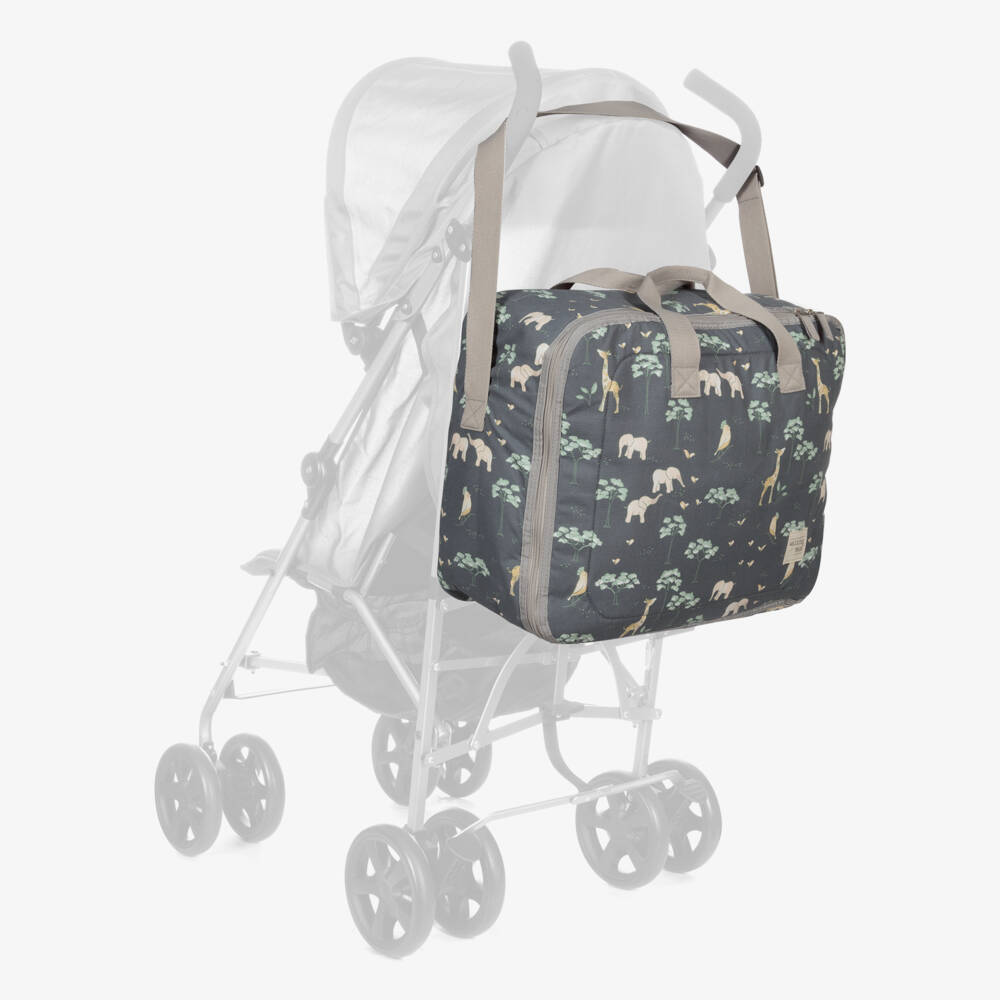 Pasito a Pasito Walking Mum-Blue & Grey Jungle Print Suitcase (49cm) | Childrensalon Outlet