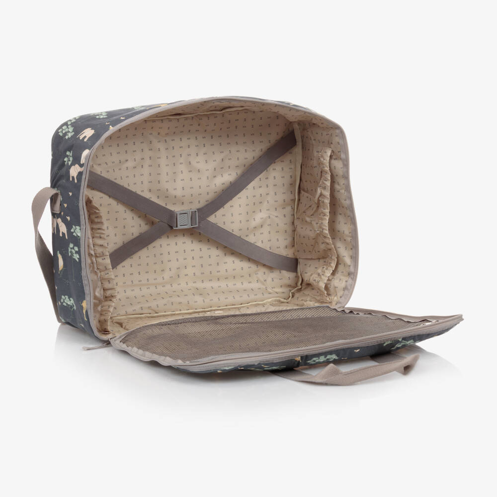 Pasito a Pasito Walking Mum-Blue & Grey Jungle Print Suitcase (49cm) | Childrensalon Outlet