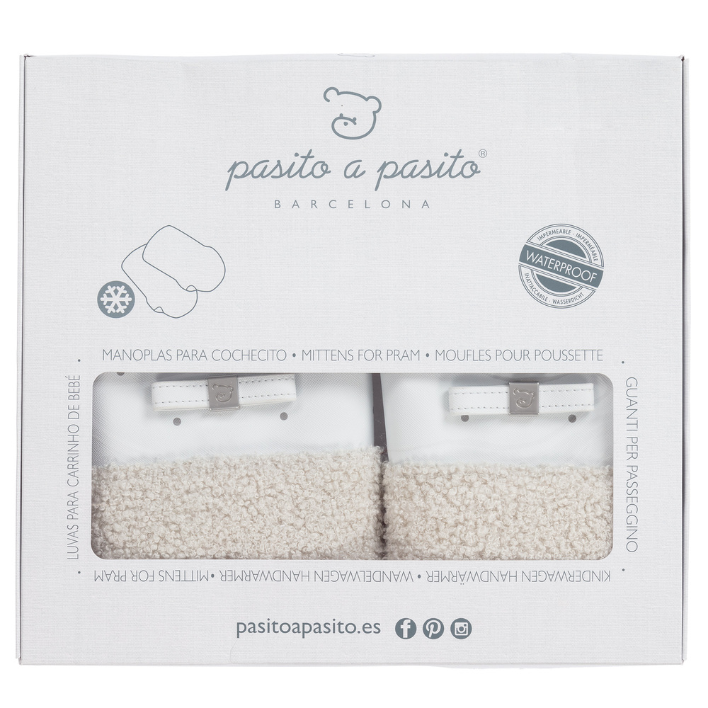 Pasito a Pasito-Blue & Grey Stroller Mittens | Childrensalon Outlet