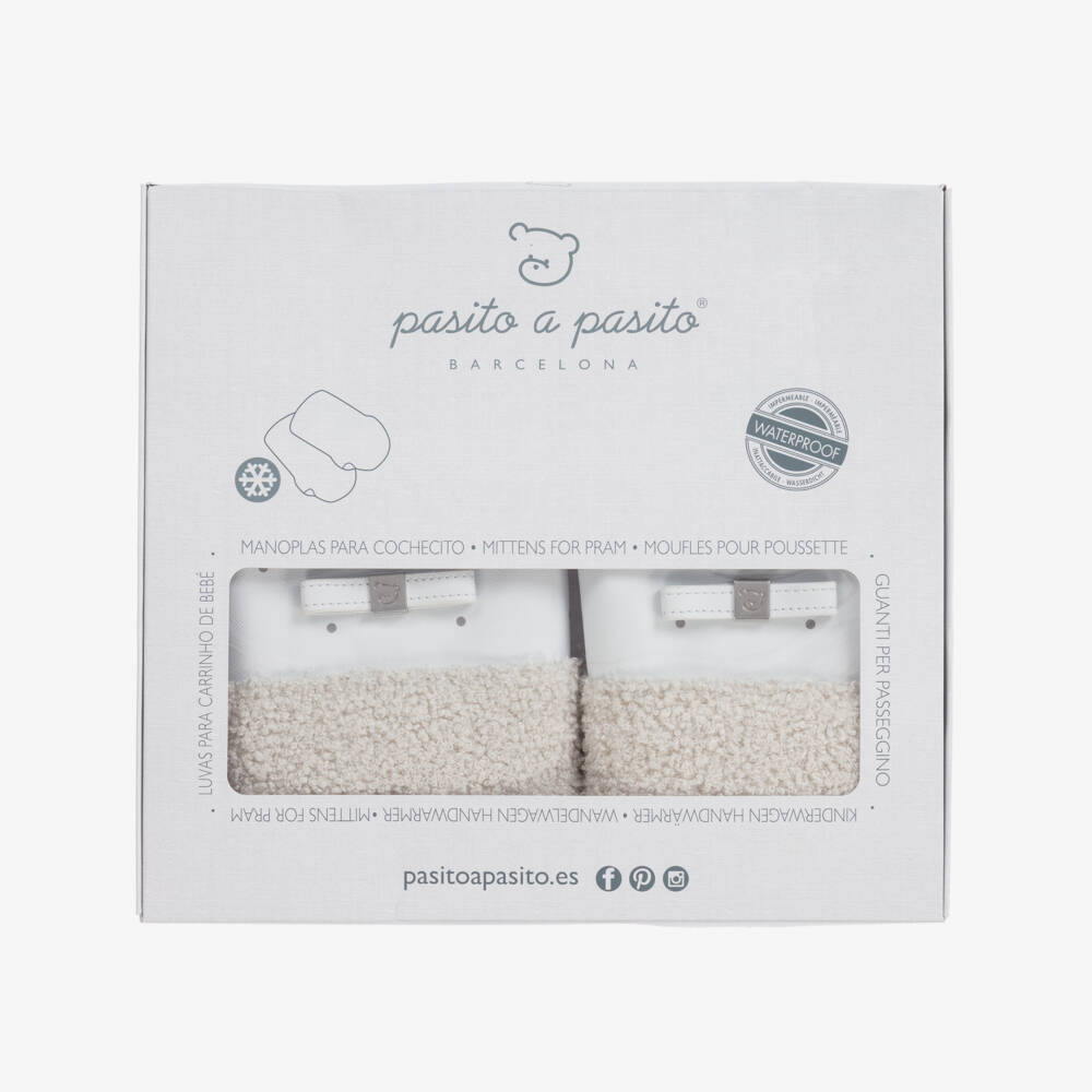 Pasito a Pasito-Blue & Grey Stroller Mittens | Childrensalon Outlet