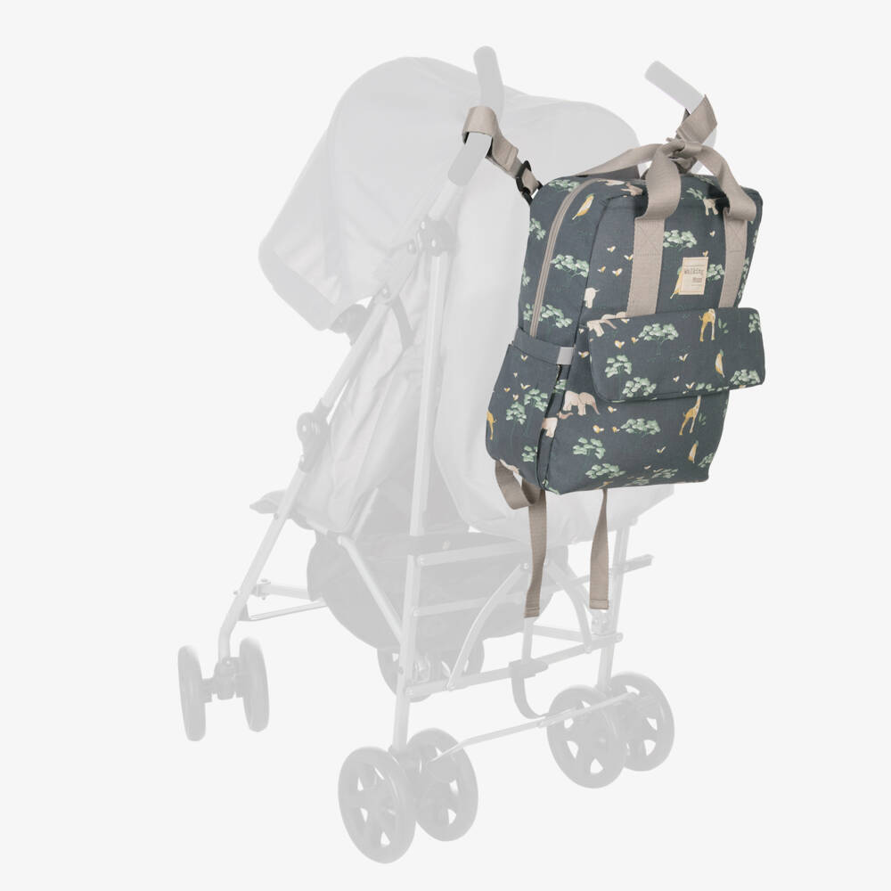 Pasito a Pasito Walking Mum-Boys Blue Cotton Diaper Bag | Childrensalon Outlet