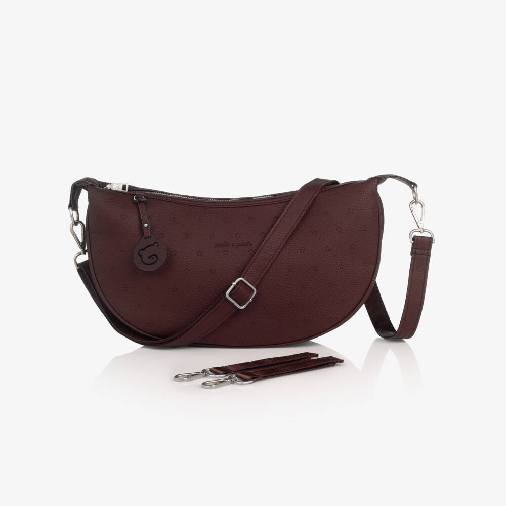 Pasito a Pasito-Burgundy Red Gondola Crossbody Changing Bag (38cm) | Childrensalon Outlet