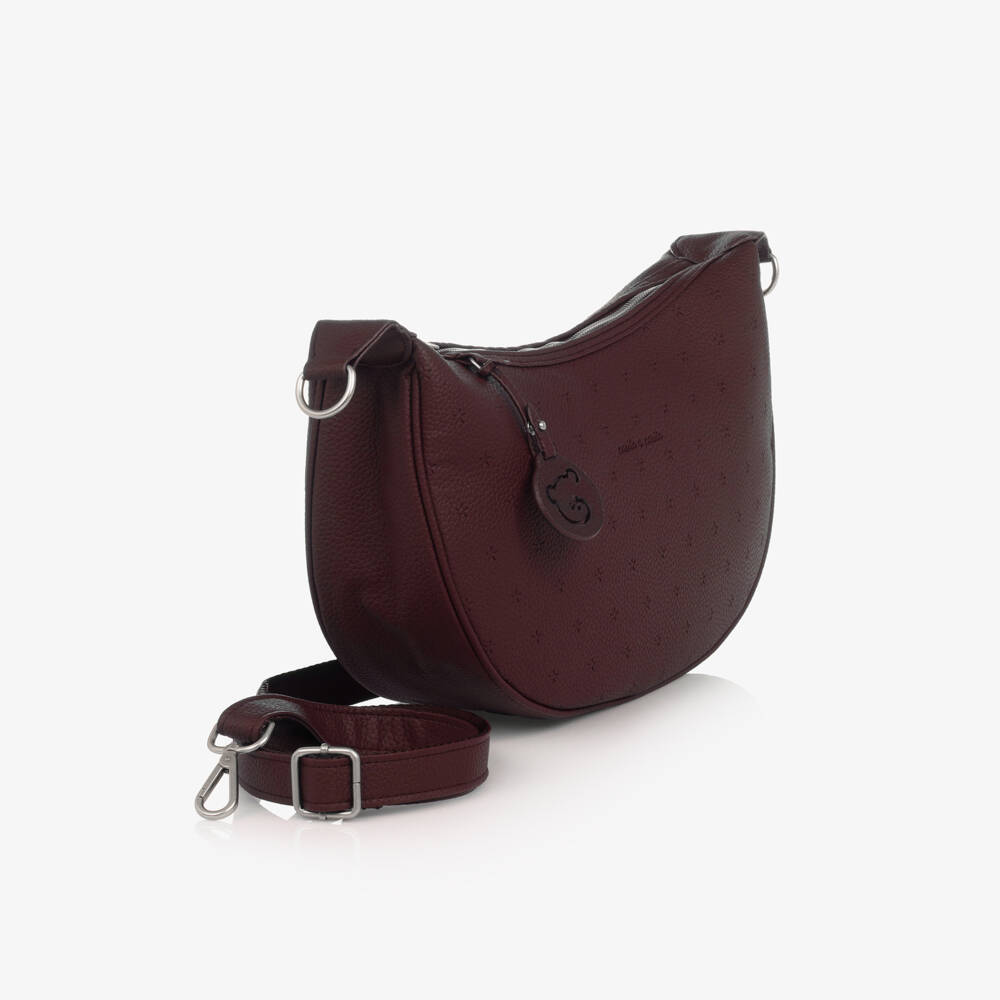 Pasito a Pasito-Burgundy Red Gondola Crossbody Changing Bag (38cm) | Childrensalon Outlet