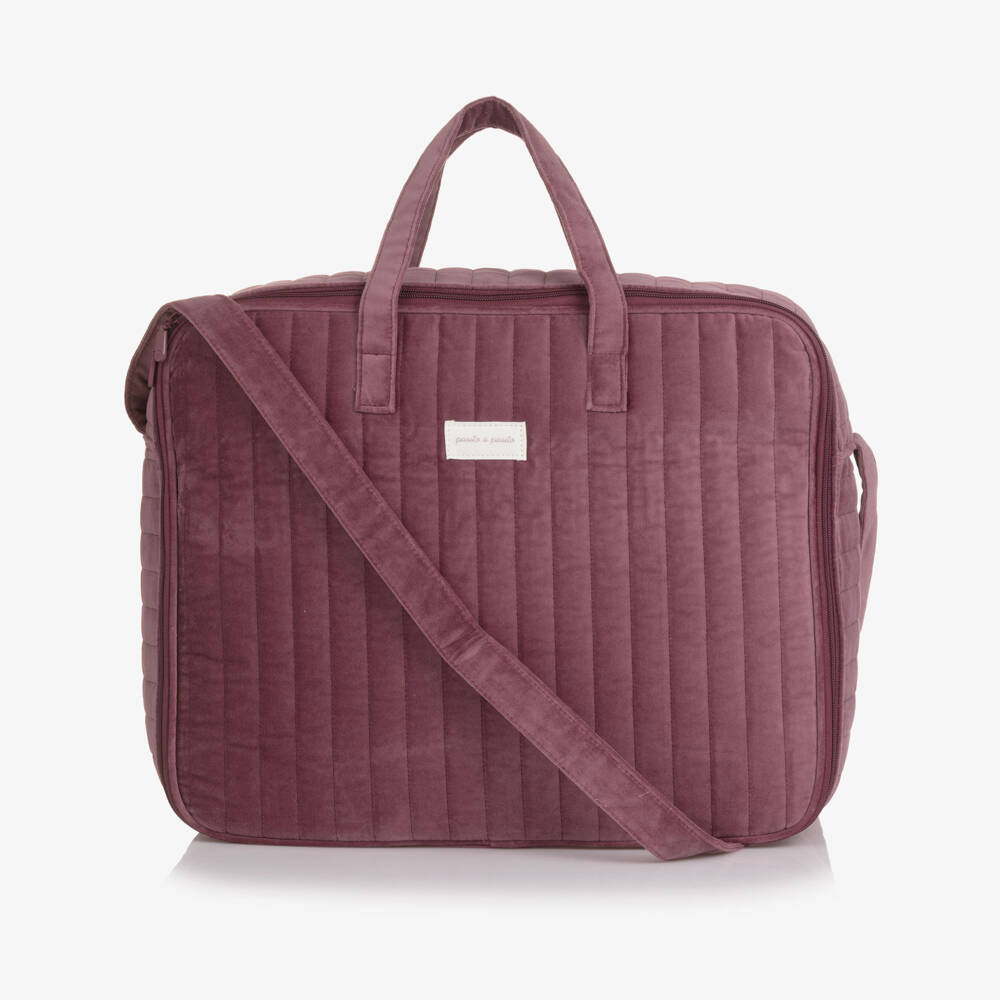 Pasito a Pasito-Cherry Velvet Suitcase (44cm) | Childrensalon Outlet