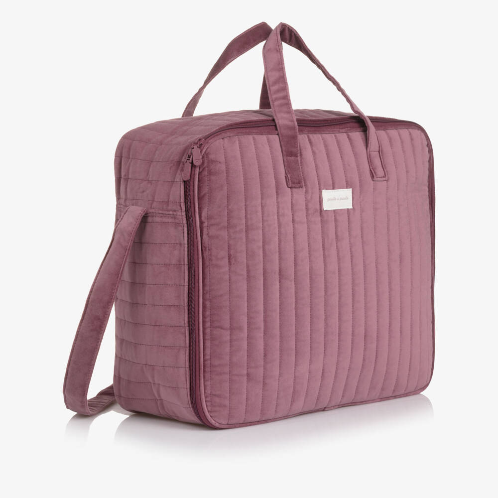 Pasito a Pasito-Cherry Velvet Suitcase (44cm) | Childrensalon Outlet