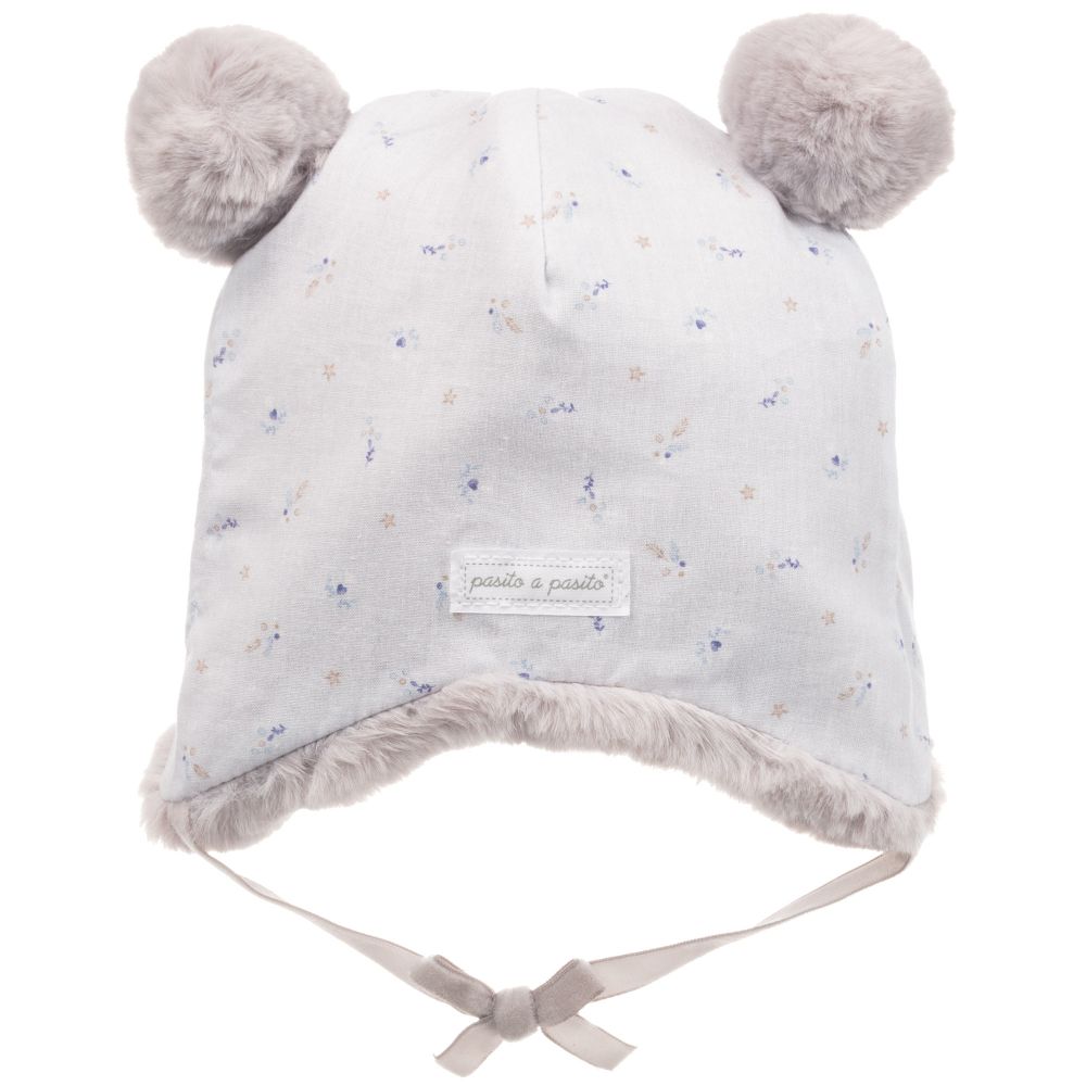 Pasito a Pasito-Шапочка из хлопка и искусственного меха | Childrensalon Outlet