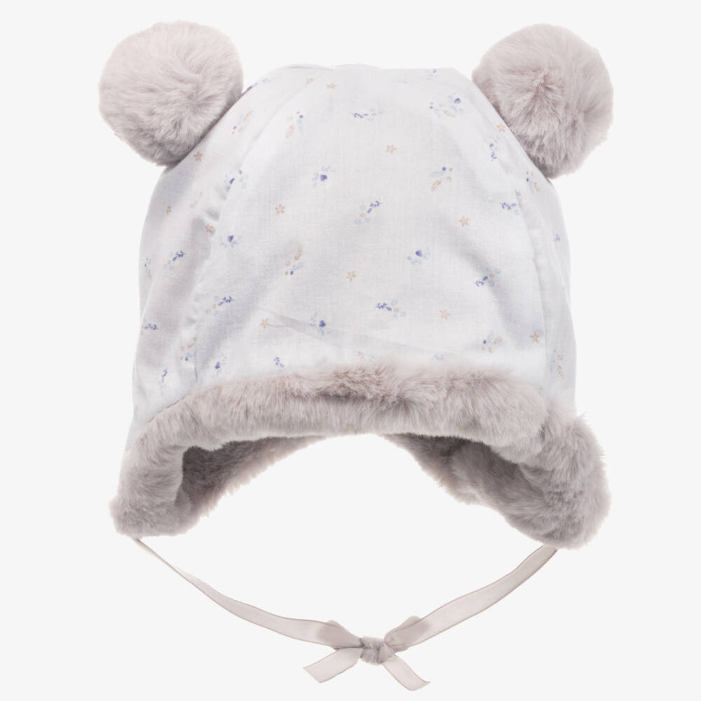 Pasito a Pasito-Cotton & Faux Fur Hat | Childrensalon Outlet