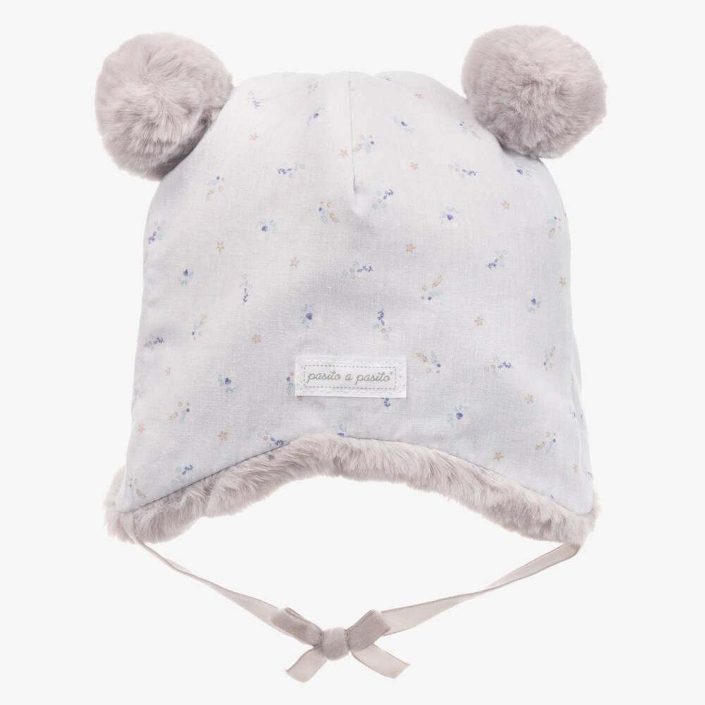 Pasito a Pasito-Шапочка из хлопка и искусственного меха | Childrensalon Outlet
