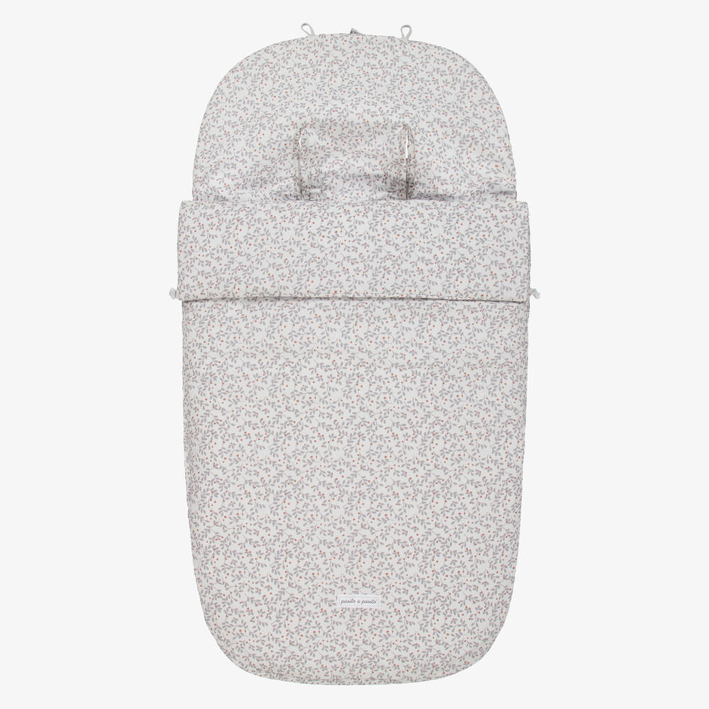 Pasito a Pasito - Grey Berries Footmuff (92cm) | Childrensalon