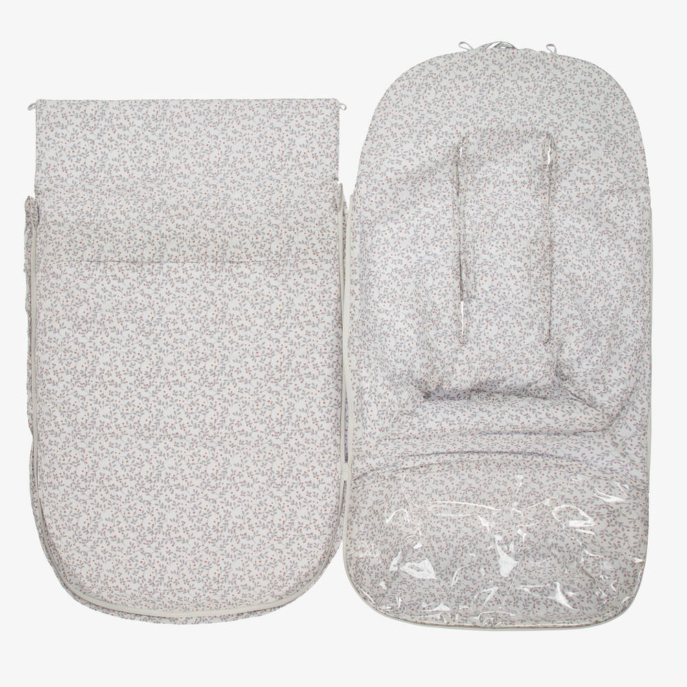 Pasito a Pasito-Grey Berries Footmuff (92cm) | Childrensalon Outlet
