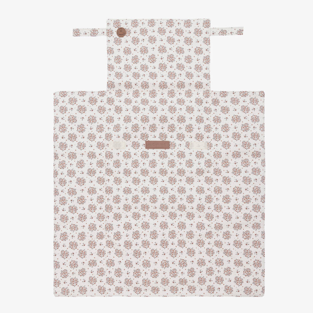 Pasito a Pasito-Ivory Floral Baby Changing Mat (70cm) | Childrensalon Outlet