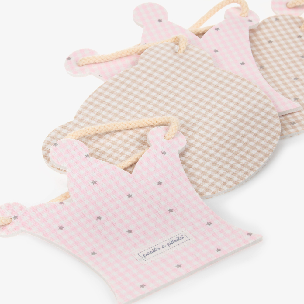 باسيتو آ باسيتو-Pink & Beige Bunting (225cm) | Childrensalon Outlet