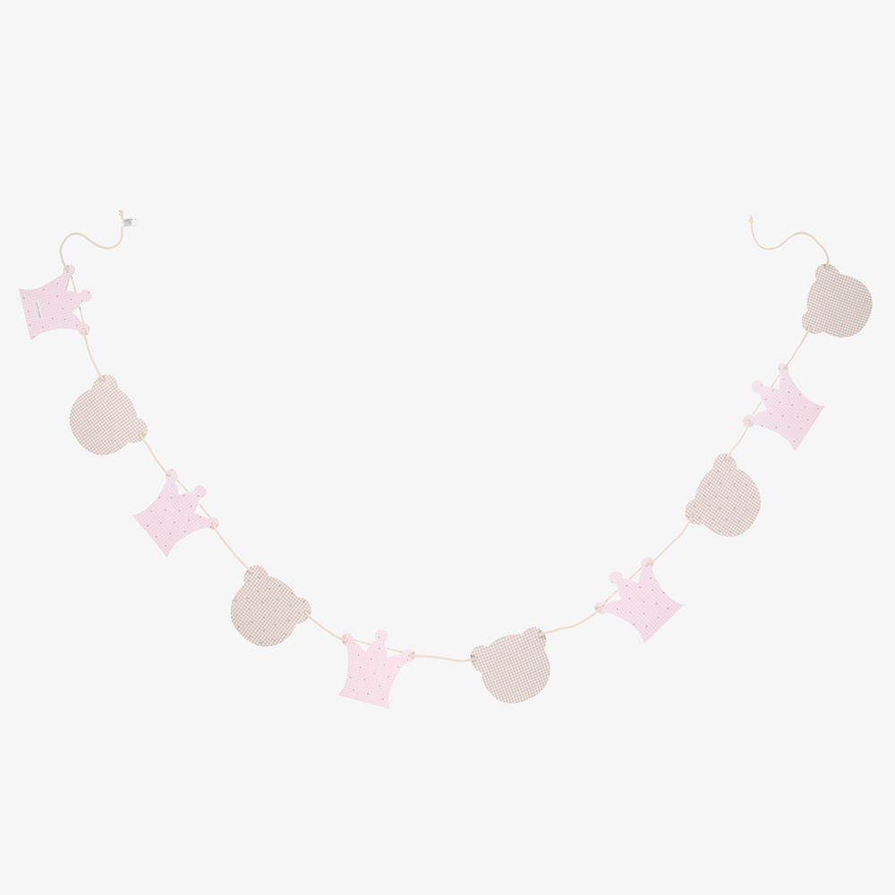 باسيتو آ باسيتو-Pink & Beige Bunting (225cm) | Childrensalon Outlet