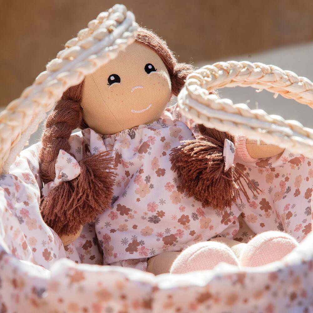Pasito a Pasito-Pink Flowers Bibi Rag Doll Somerset 35 cm | Childrensalon Outlet