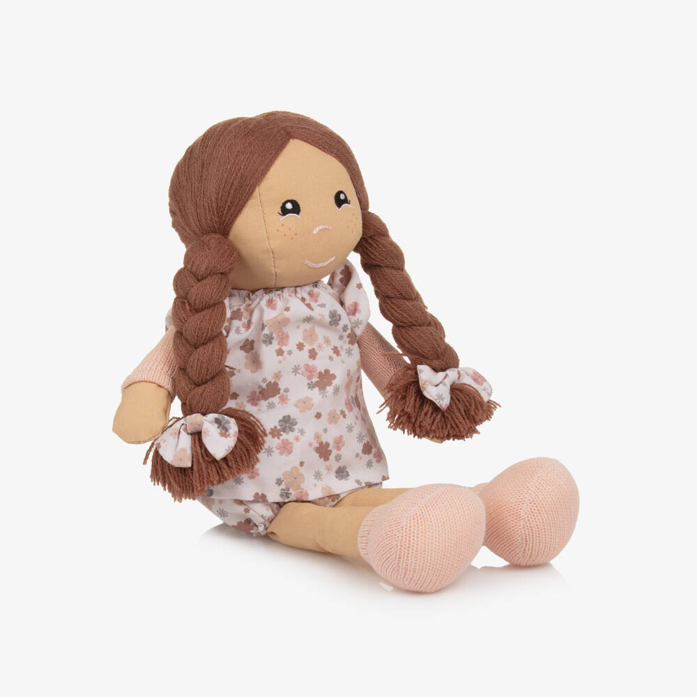 Pasito a Pasito-Pink Flowers Bibi Rag Doll Somerset 35 cm | Childrensalon Outlet