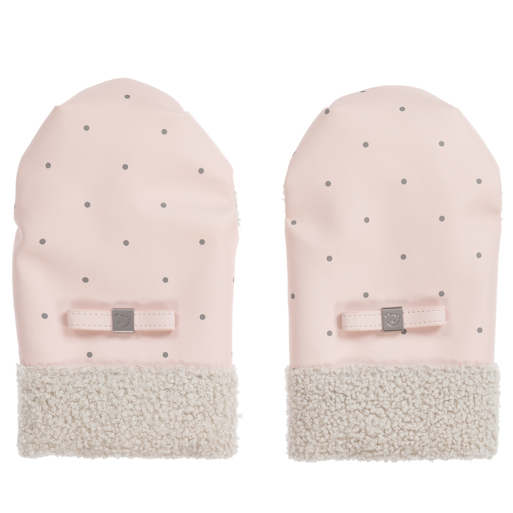 Pasito a Pasito - Pink & Grey Stroller Mittens | Childrensalon