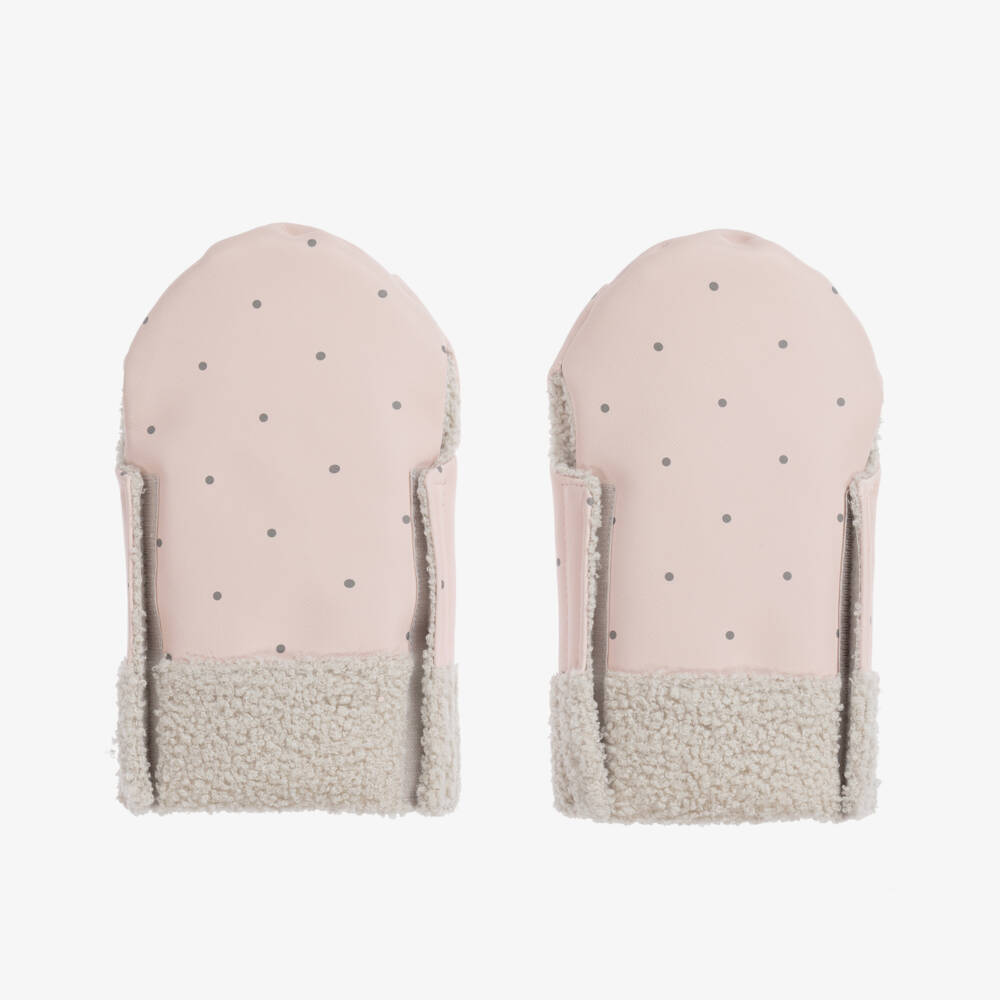 Pasito a Pasito-Pink & Grey Stroller Mittens | Childrensalon Outlet