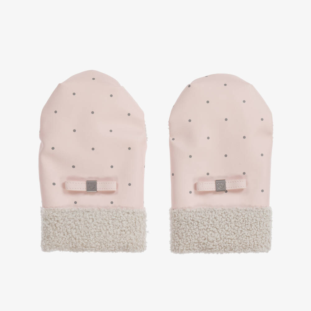 Pasito a Pasito-Pink & Grey Stroller Mittens | Childrensalon Outlet