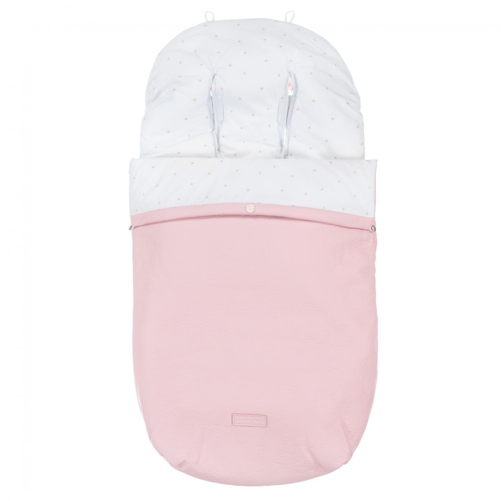 Pasito a Pasito-Pink Stroller Footmuff (91cm) | Childrensalon Outlet
