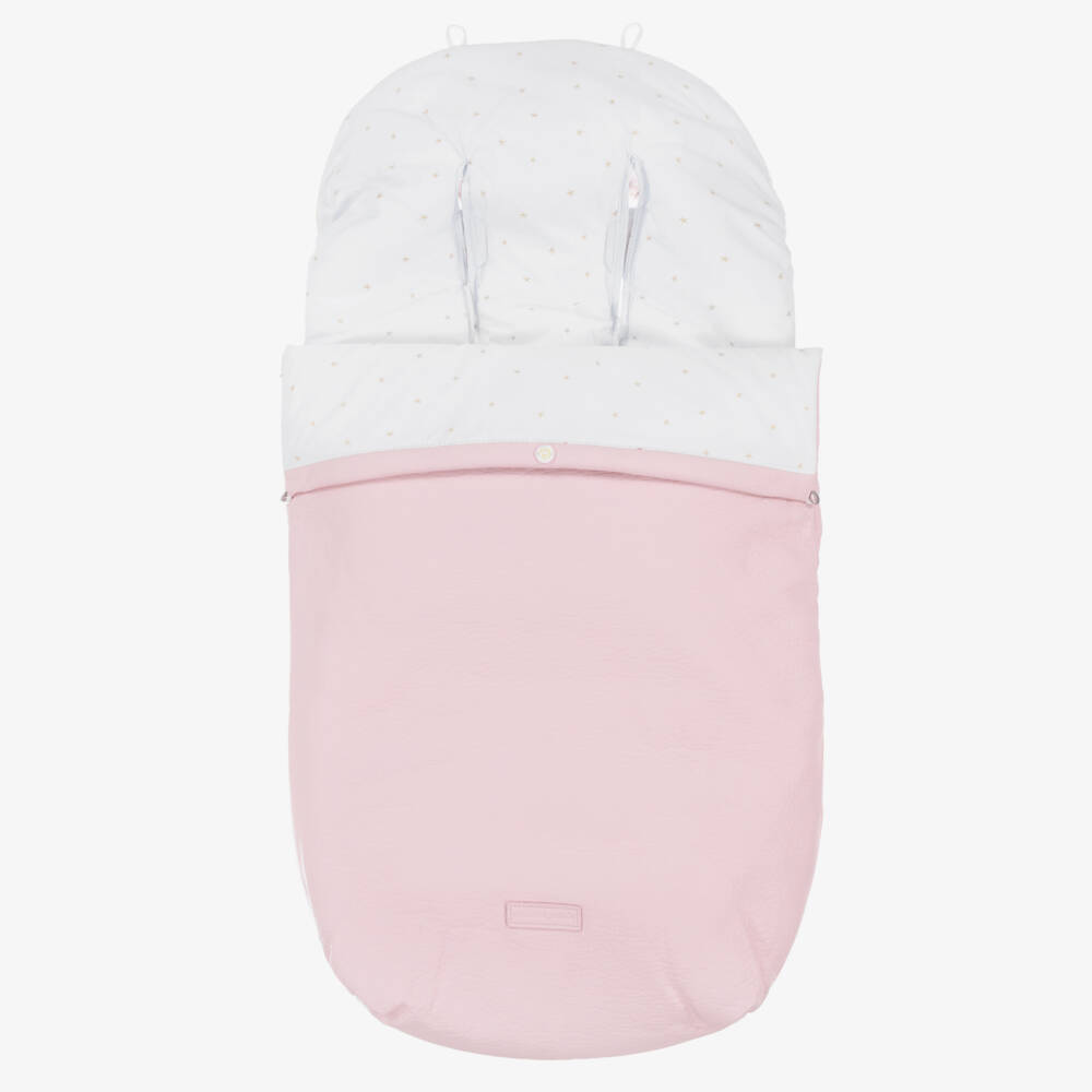Pasito a Pasito-Pink Stroller Footmuff (91cm) | Childrensalon Outlet