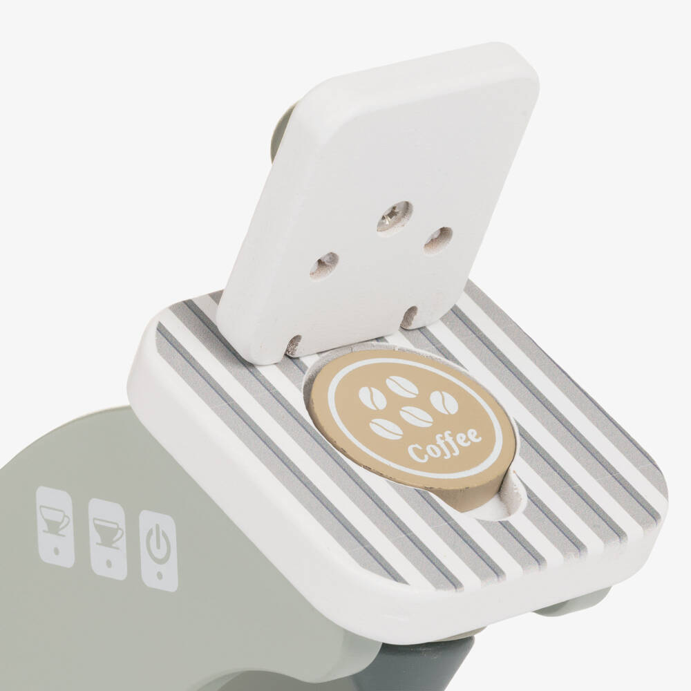Pasito a Pasito-Sage Green Wooden Coffee Machine Toy (15cm) | Childrensalon Outlet