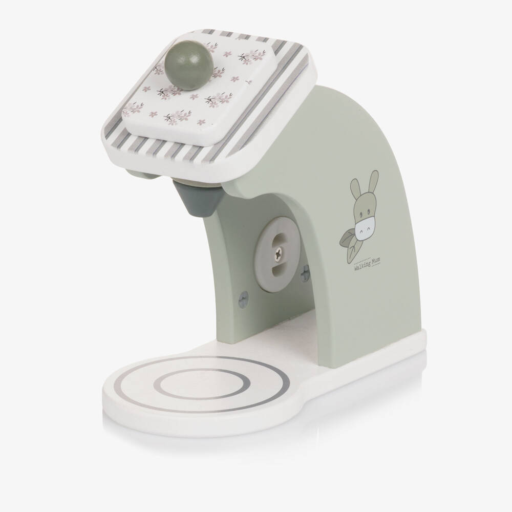 Pasito a Pasito-Sage Green Wooden Coffee Machine Toy (15cm) | Childrensalon Outlet