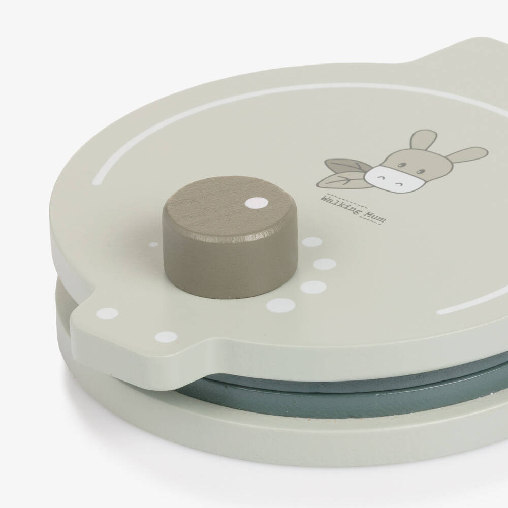 Pasito a Pasito-Sage Green Wooden Waffle Maker Toy (16cm) | Childrensalon Outlet