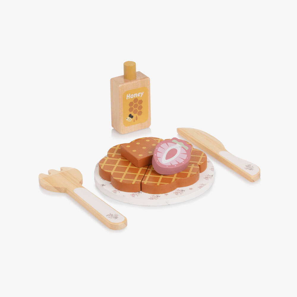 Pasito a Pasito-Sage Green Wooden Waffle Maker Toy (16cm) | Childrensalon Outlet