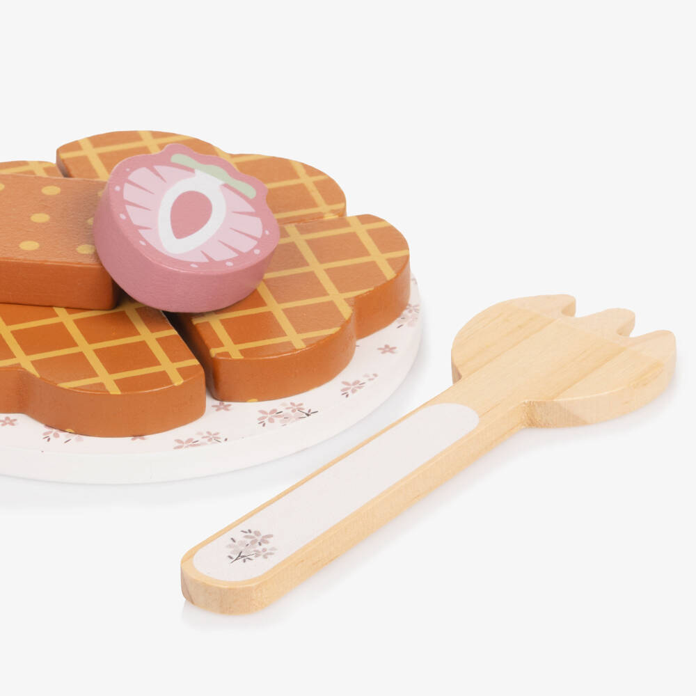 Pasito a Pasito-Sage Green Wooden Waffle Maker Toy (16cm) | Childrensalon Outlet