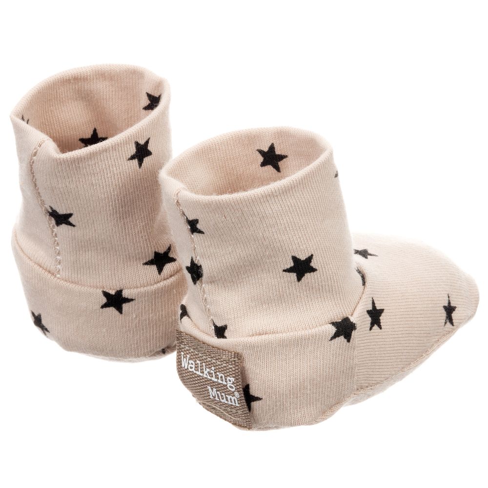 Pasito a Pasito Walking Mum-Stone GABY Baby Booties | Childrensalon Outlet