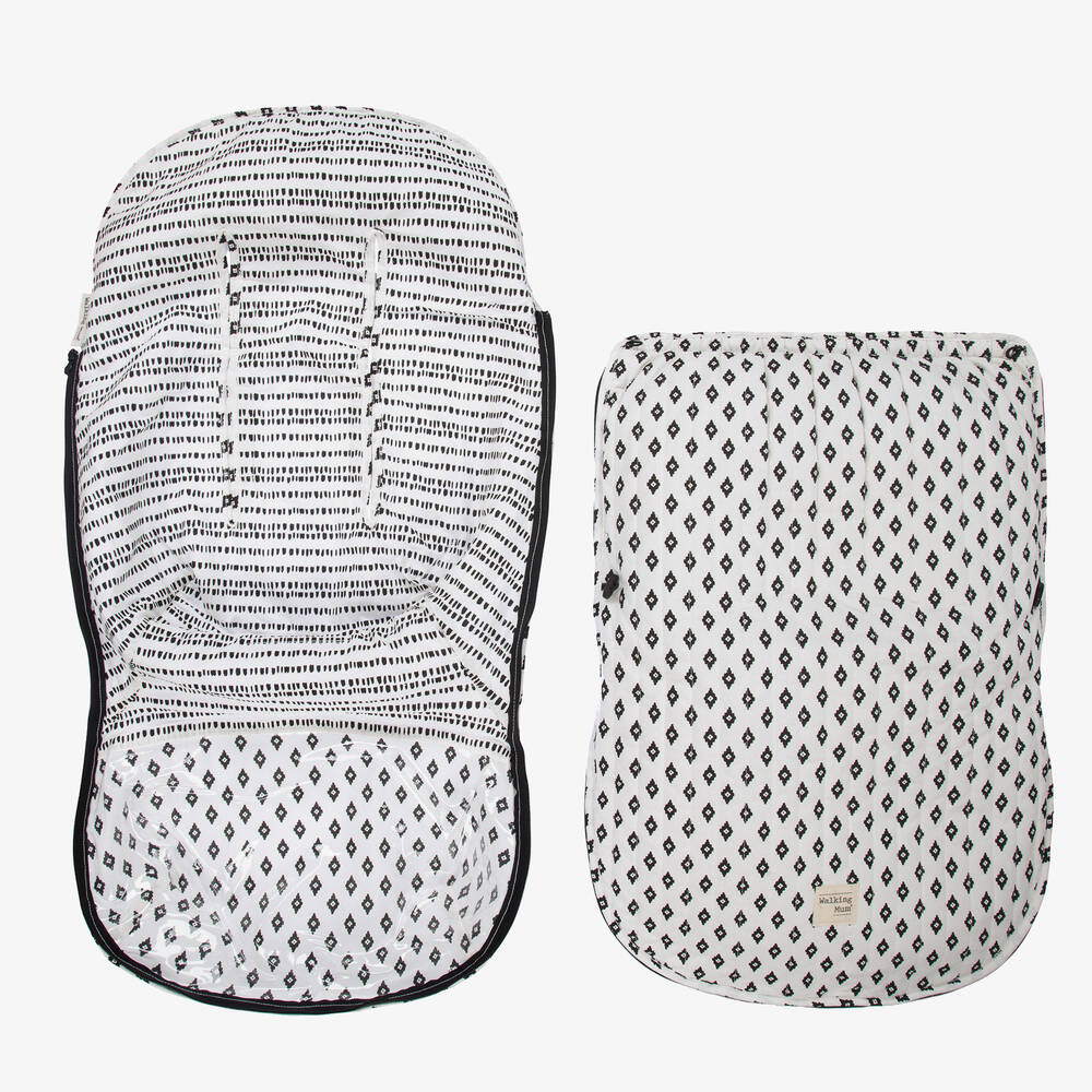Pasito a Pasito Walking Mum-Белая муфта для ног в стиле бохо шик (92см) | Childrensalon Outlet