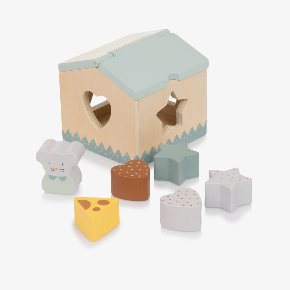 Pasito a Pasito-Wooden Activity House Shape Sorter Toy | Childrensalon Outlet