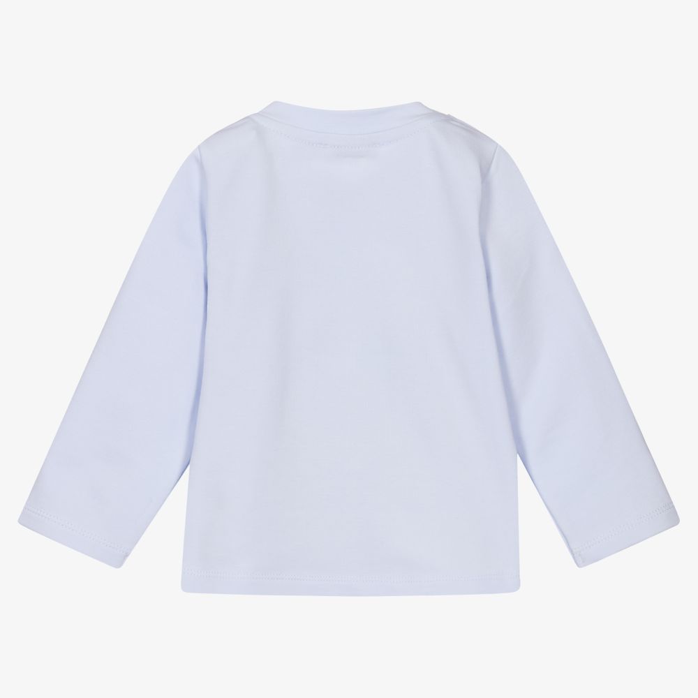 باتاشو-Baby Boys Blue Cotton Top  | Childrensalon Outlet