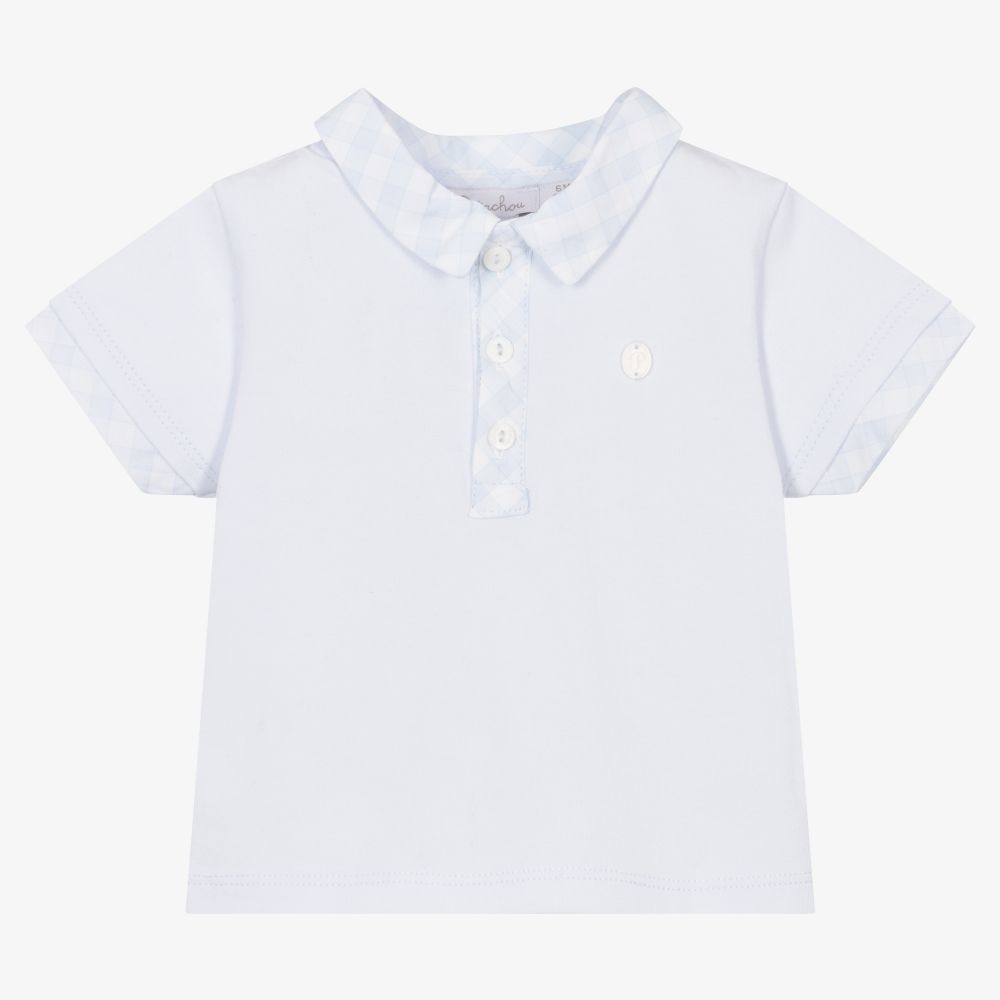 Patachou - Baby Boys Blue Polo Shirt | Childrensalon