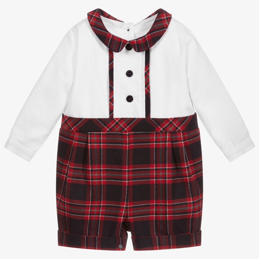 Patachou - Baby Boys Tartan Shortie  | Childrensalon