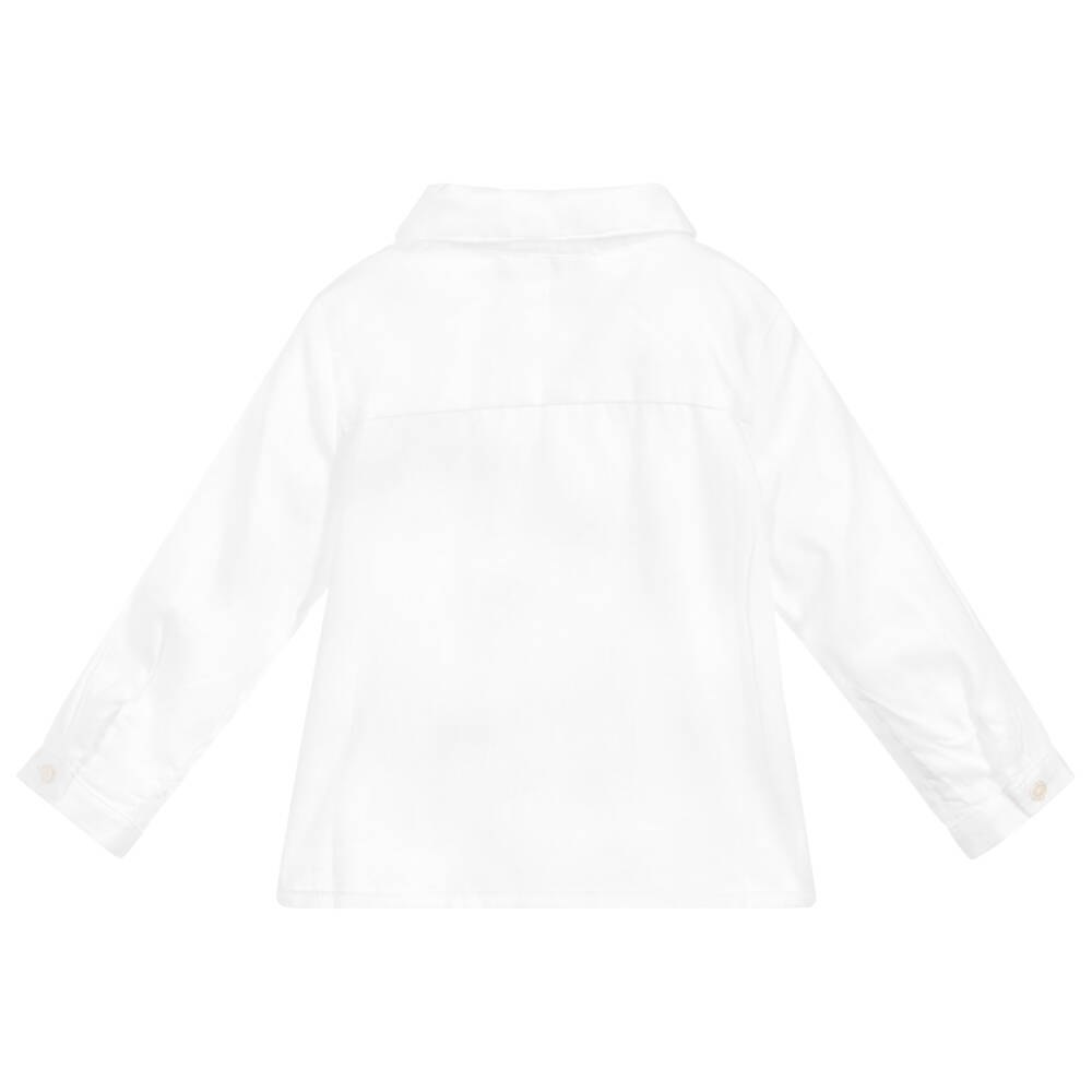 Patachou-Baby Boys White Buttoned Cotton Shirt | Childrensalon Outlet
