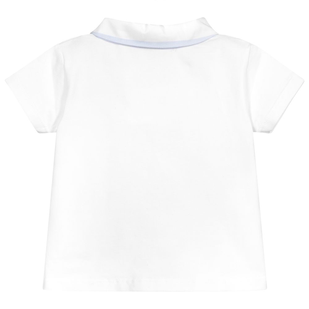 Patachou Baby Boys White Polo Shirt Childrensalon Outlet
