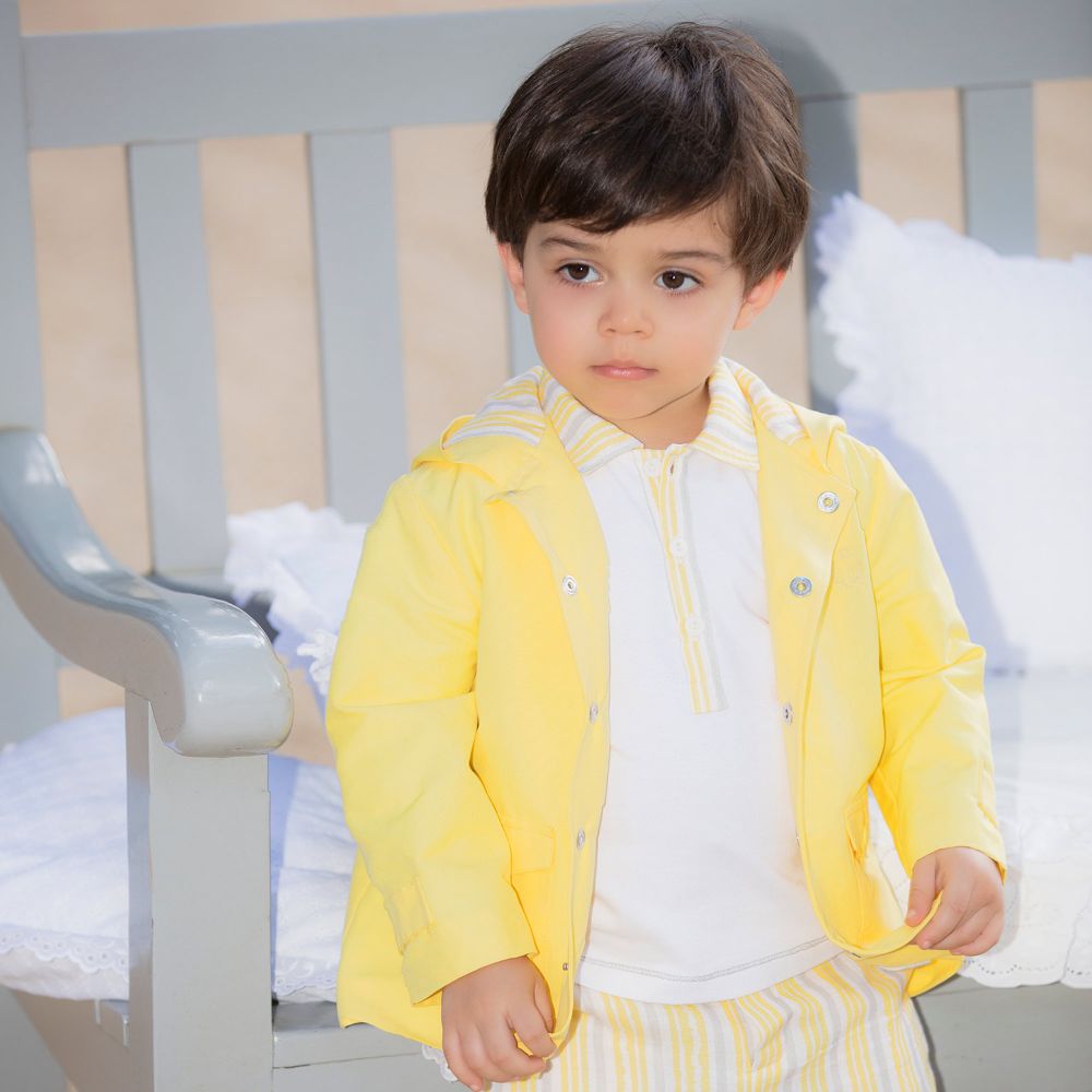 baby boy yellow coat