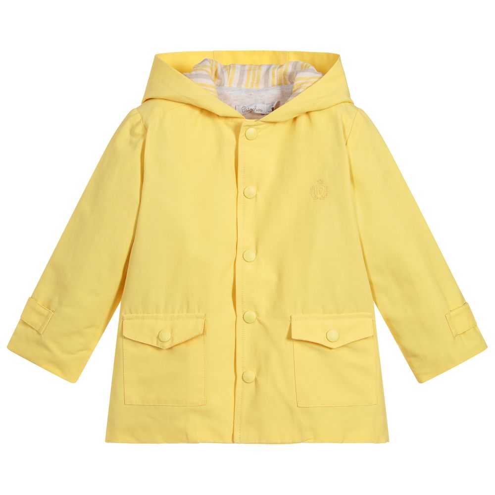 Patachou - Baby Boys Yellow Cotton Coat | Childrensalon