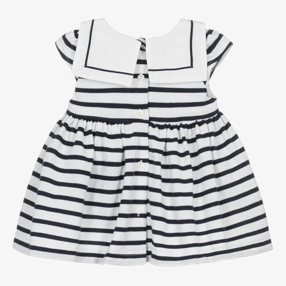 Patachou-Baby Girls Cotton Piqué Sailor Dress | Childrensalon Outlet