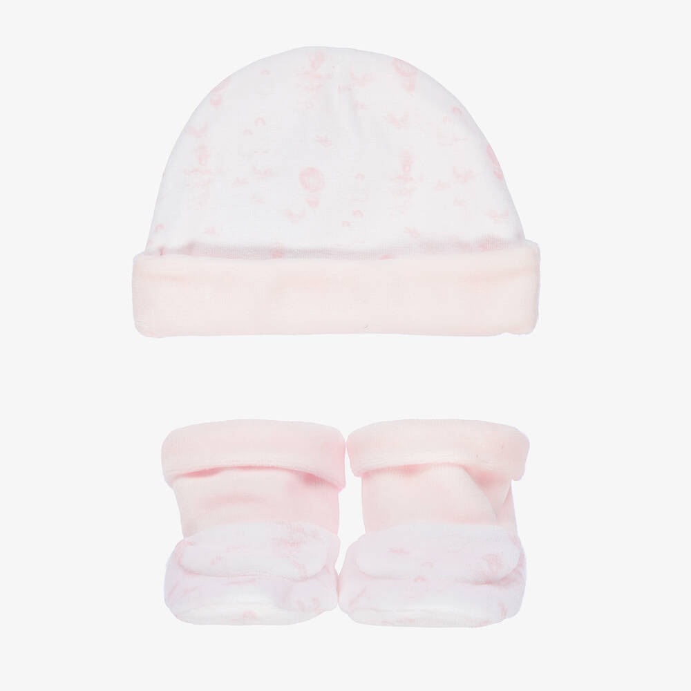 Patachou - Baby Girls Hat & Booties Set | Childrensalon