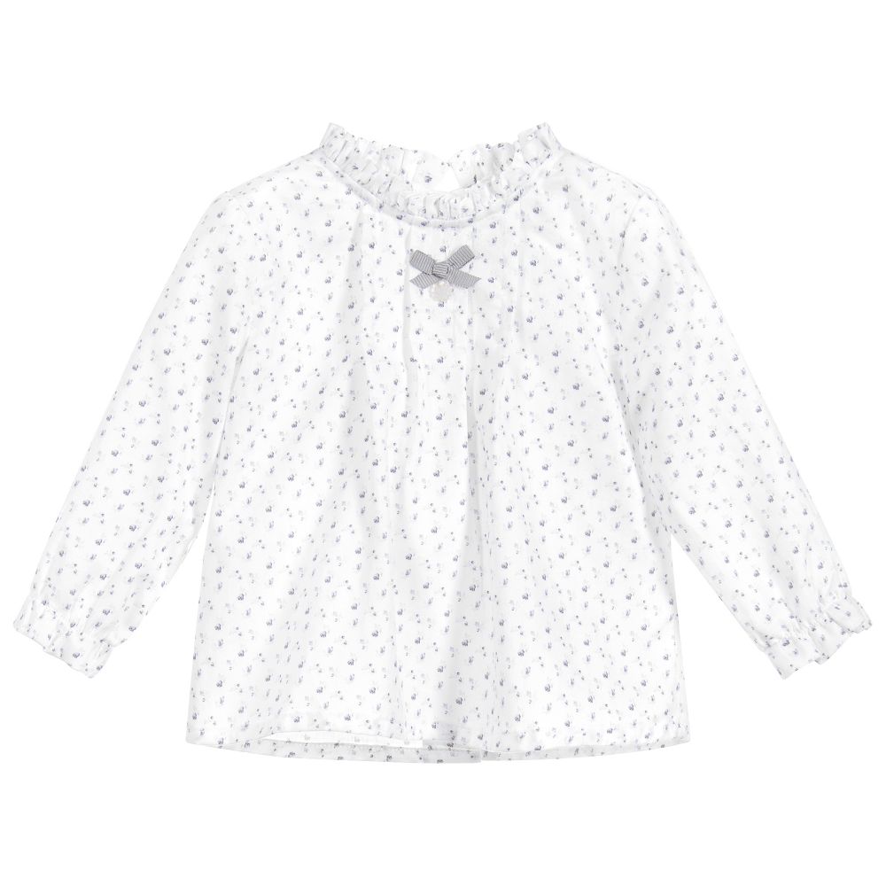 Patachou - Baby Girls Ivory Cotton Blouse | Childrensalon