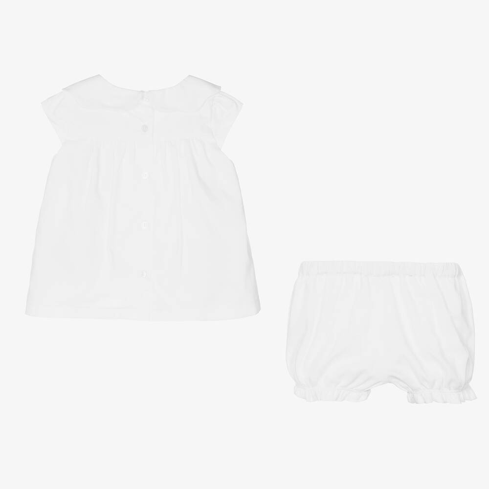 Patachou-Baby Girls Ivory Needlecord Shorts Set | Childrensalon Outlet