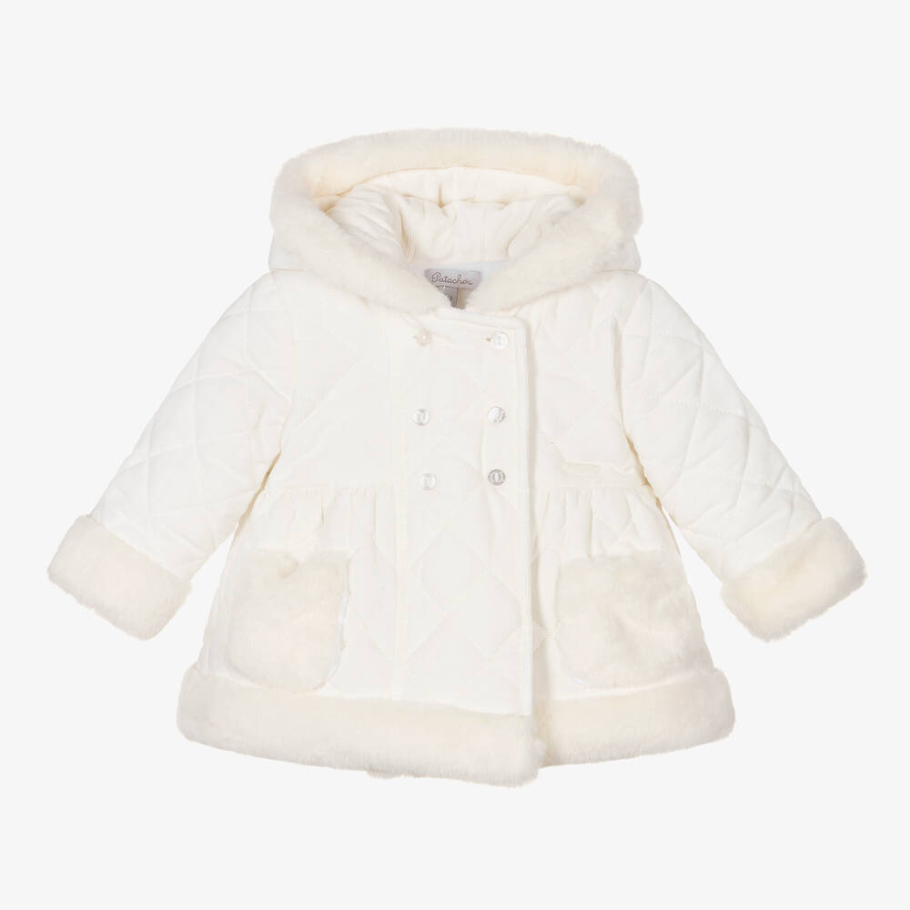 Patachou - Manteau matelassé ivoire Bébé fille | Childrensalon